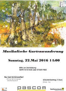 Musikalische Gartenwanderung Plakat1